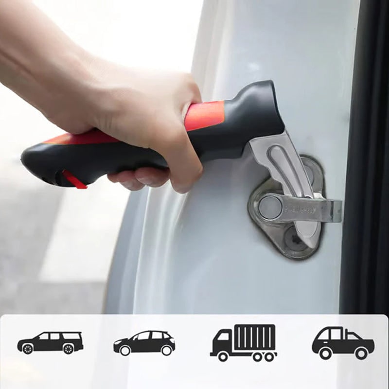 Car Assist Handle with Window Breaker and Seatbelt Cutter Emergency Tool Grab Bar