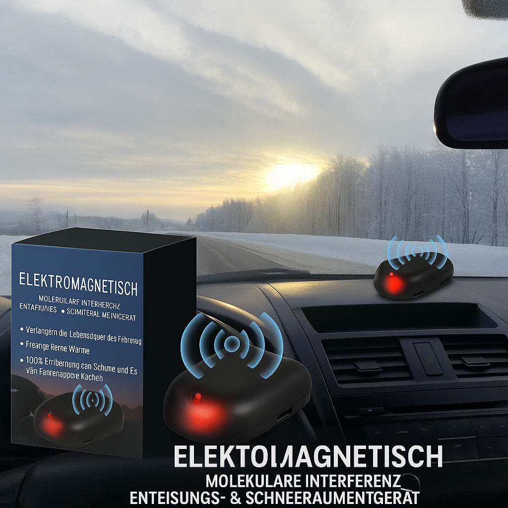 Car Deicer Electromagnetic Solar Powered Dashboard Windshield Winter Wireless LED