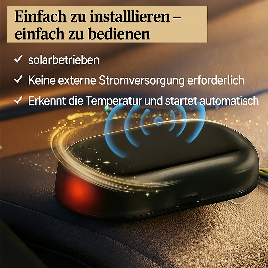 Car Deicer Electromagnetic Solar Powered Dashboard Windshield Winter Wireless LED