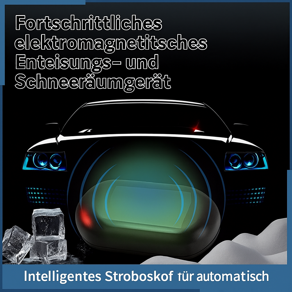Car Deicer Electromagnetic Solar Powered Dashboard Windshield Winter Wireless LED