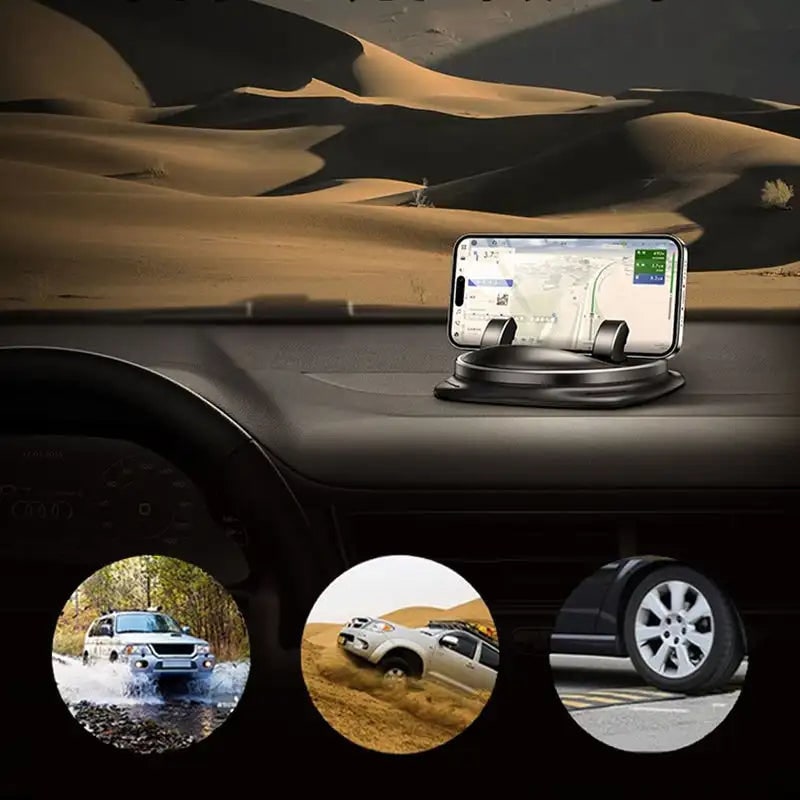 Car Phone Holder and Mount with 360-Degree Rotation for Vehicle Dashboard Cup