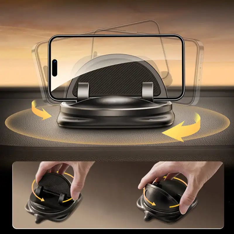 Car Phone Holder and Mount with 360-Degree Rotation for Vehicle Dashboard Cup