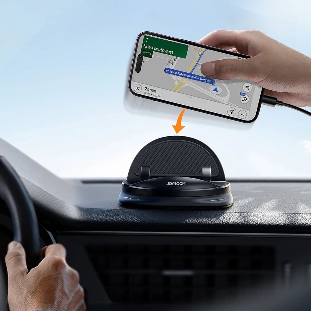 Car Phone Holder and Mount with 360-Degree Rotation for Vehicle Dashboard Cup