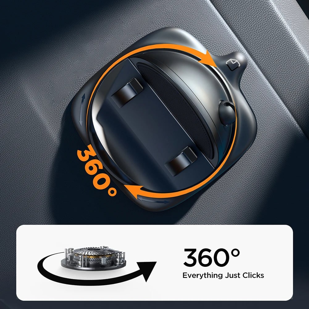 Car Phone Holder and Mount with 360-Degree Rotation for Vehicle Dashboard Cup