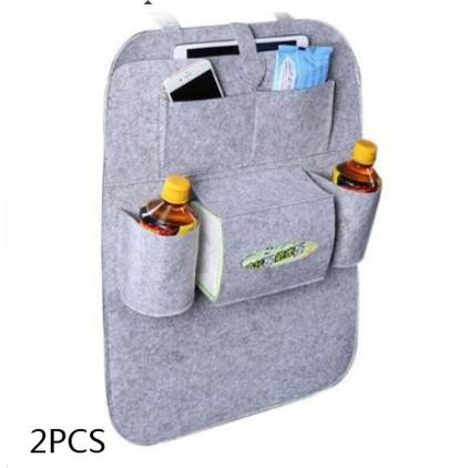 Car Seat Organizer with Backseat Storage Crevice Filler and Tissue Box Holder in Felt