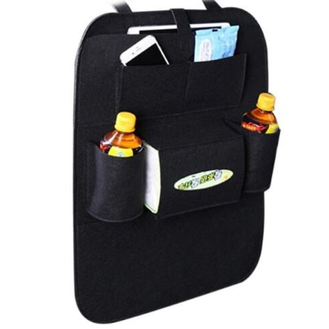 Car Seat Organizer with Backseat Storage Crevice Filler and Tissue Box Holder in Felt