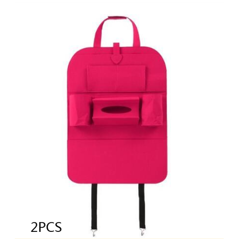 Car Seat Organizer with Backseat Storage Crevice Filler and Tissue Box Holder in Felt