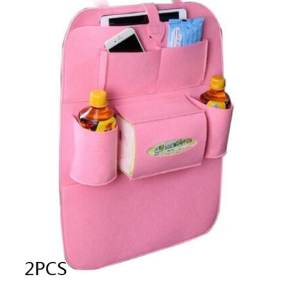 Car Seat Organizer with Backseat Storage Crevice Filler and Tissue Box Holder in Felt