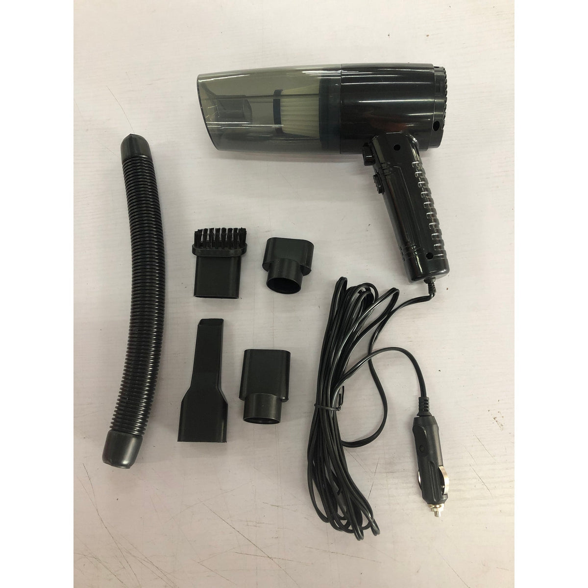 Car Vacuum Cleaner Handheld with 12v Corded Power and Crevice Brush Attachments Steam