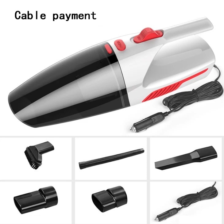 Car Vacuum Cleaner Wet Dry Hepa Handheld Portable with Crevice Tool and Extension Hose