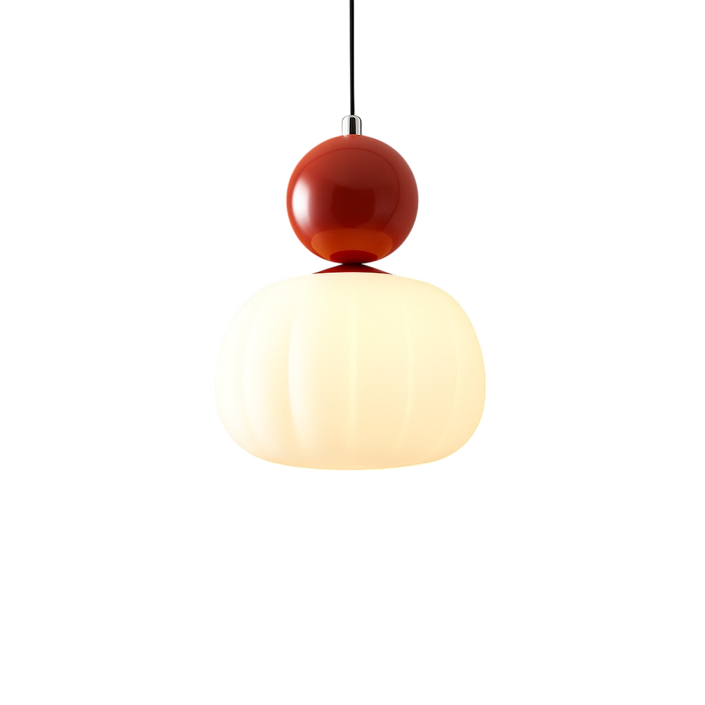 Ceiling Light Modern Pendant Hanging with Translucent Shade and Spherical Accent Diffused Lighting