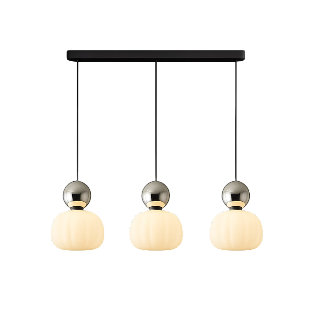 Ceiling Light Modern Pendant Hanging with Translucent Shade and Spherical Accent Diffused Lighting