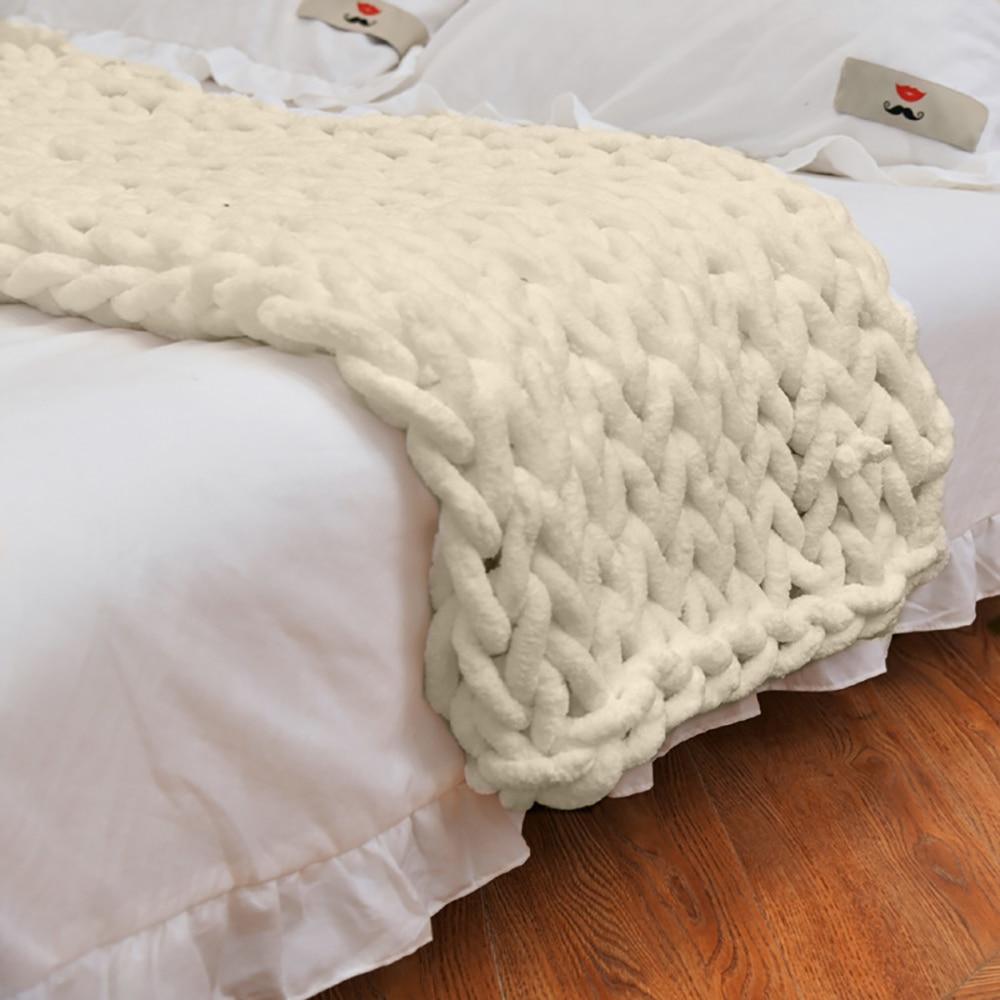 Chunky Knit Style Throw Blanket Textured Home Comfort