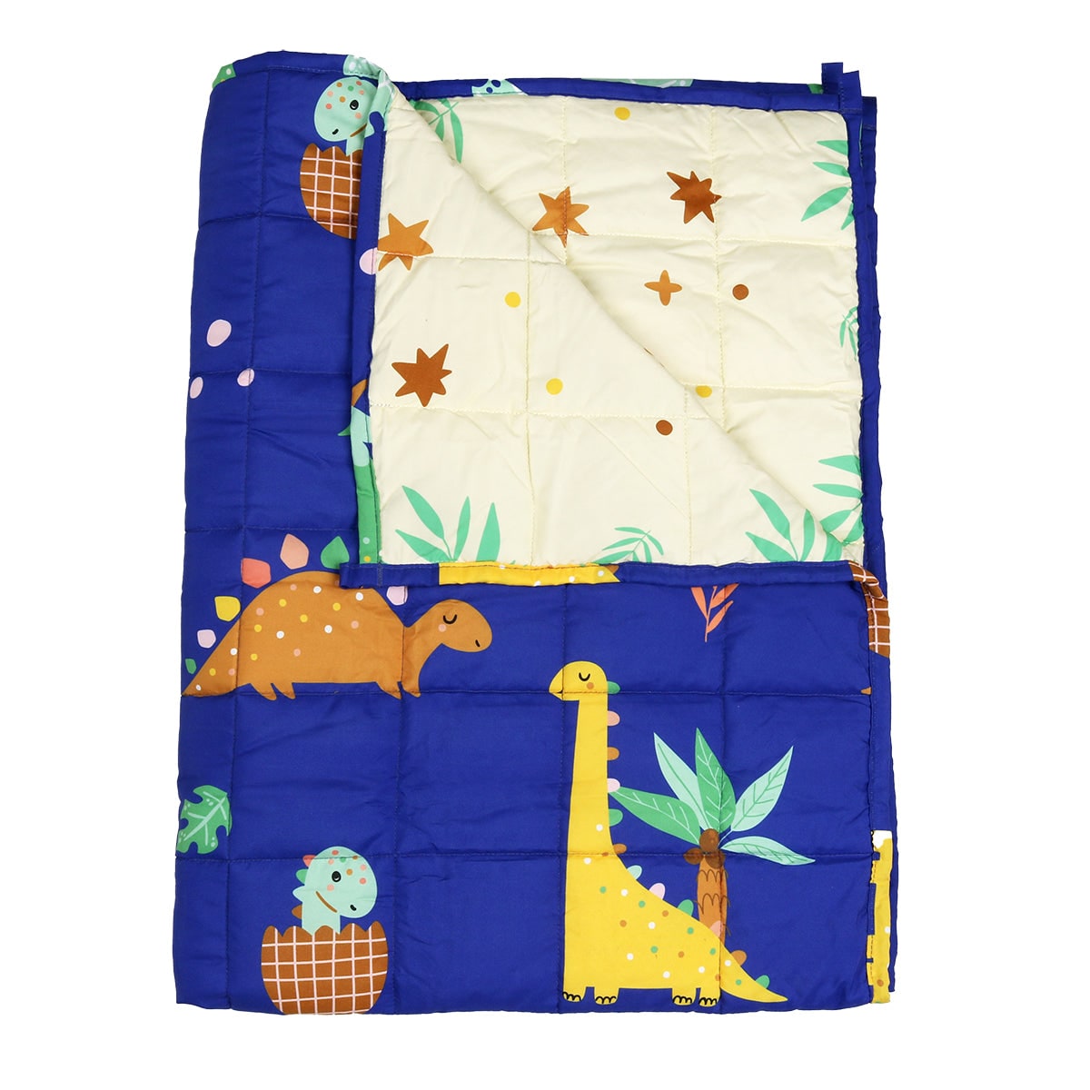 Kids Weighted Blanket Reversible Quilted with Cartoon Animal Prints For Children
