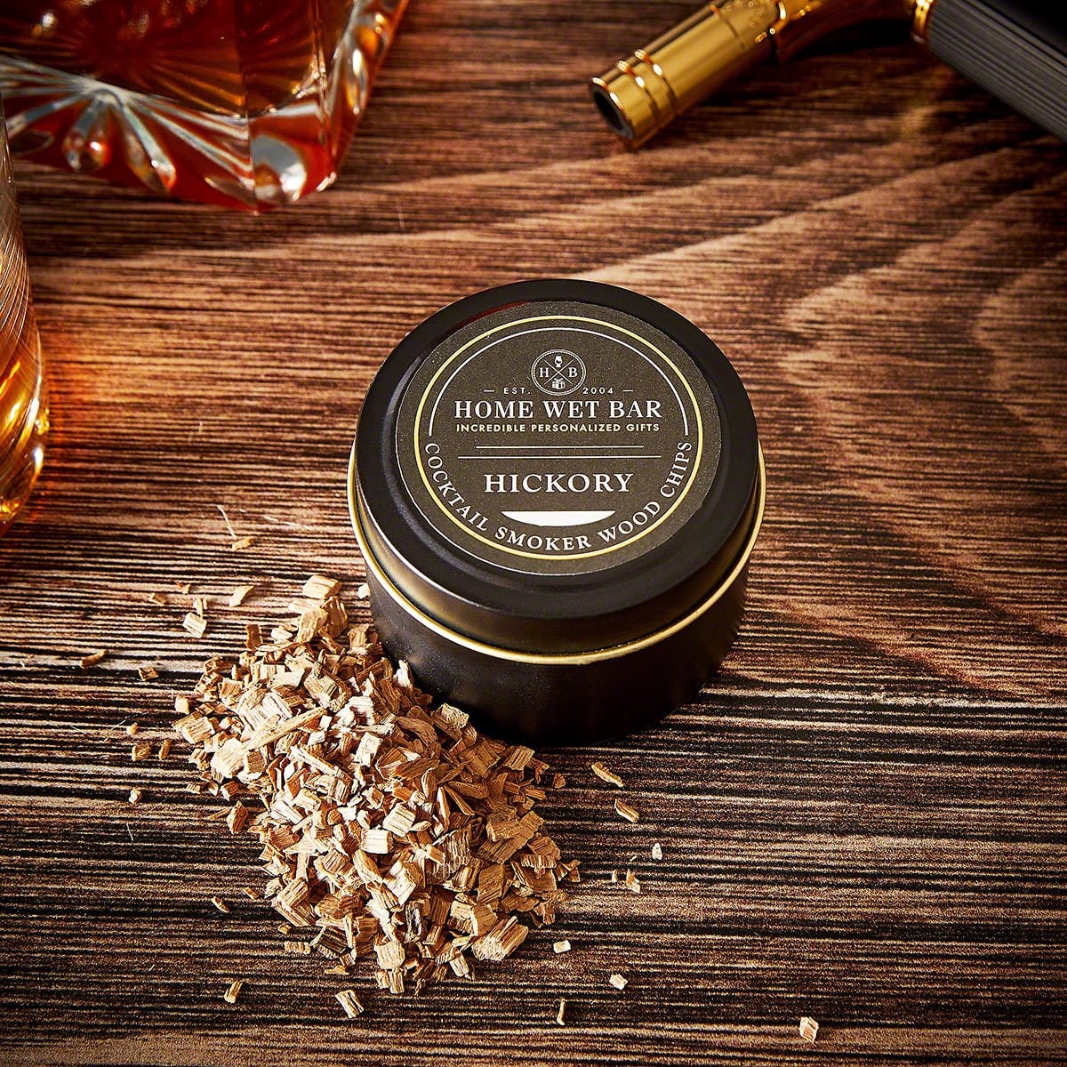 Cocktail Smoker Wood Chips Set with Oak Cherry and Hickory Smoking in 3 Tins