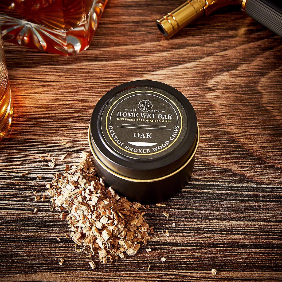 Cocktail Smoker Wood Chips Set with Oak Cherry and Hickory Smoking in 3 Tins