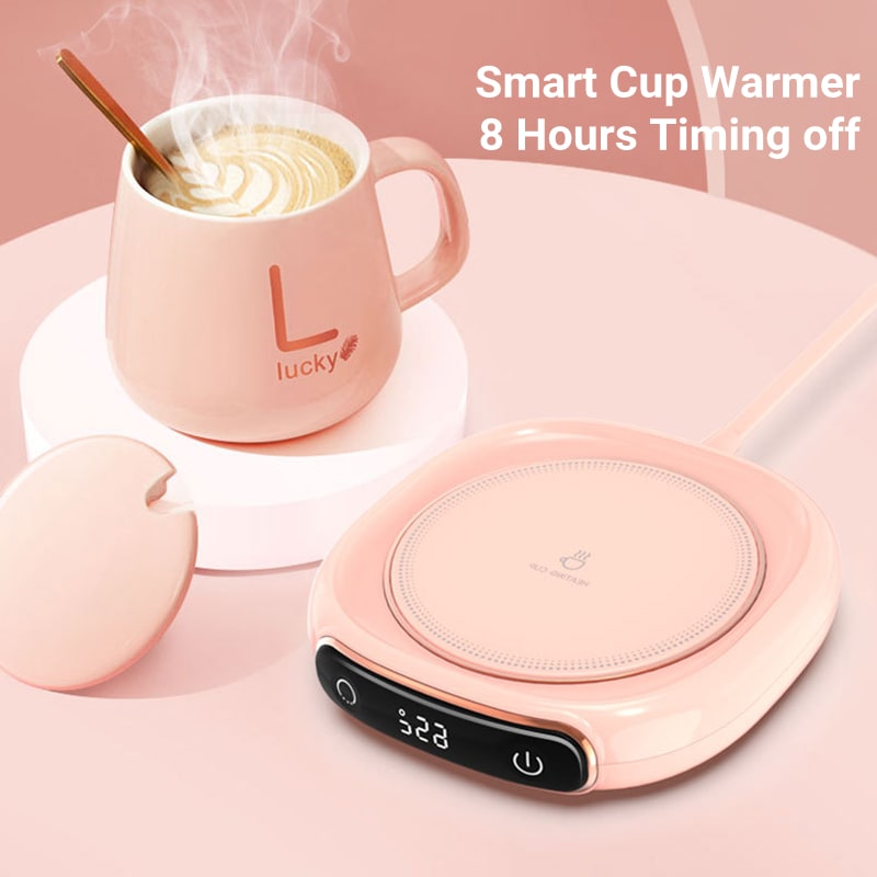 Coffee Mug and Cup Warmer Plate with Digital Temperature Display for Desk Tumbler