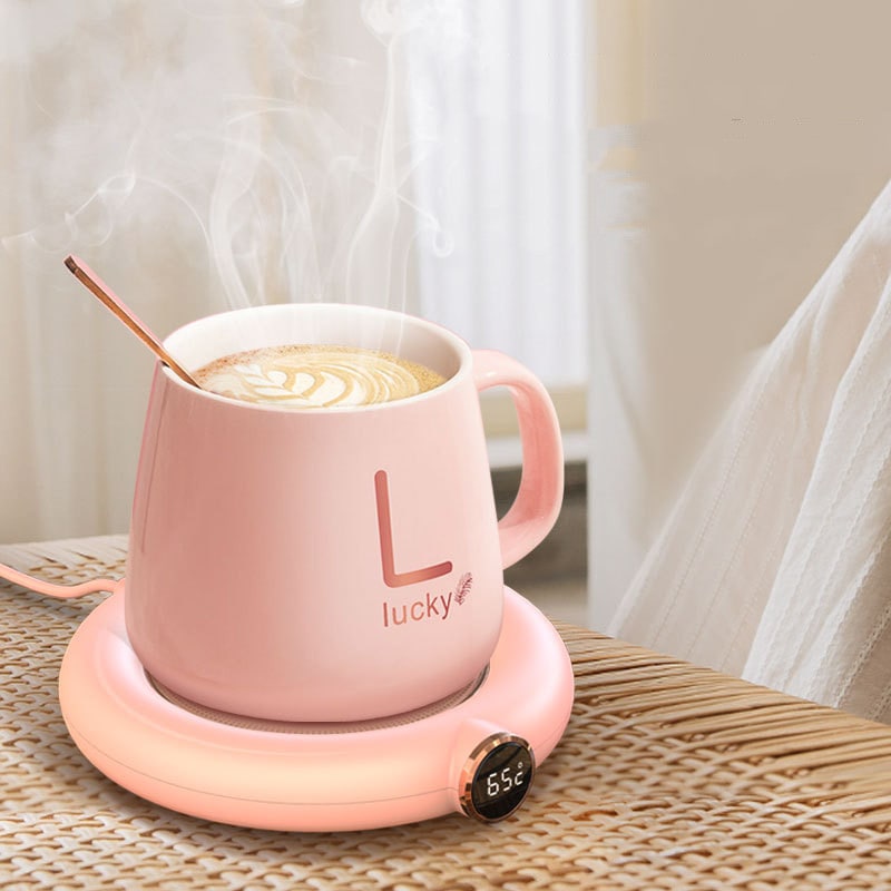 Coffee Mug and Cup Warmer Plate with Digital Temperature Display for Desk Tumbler