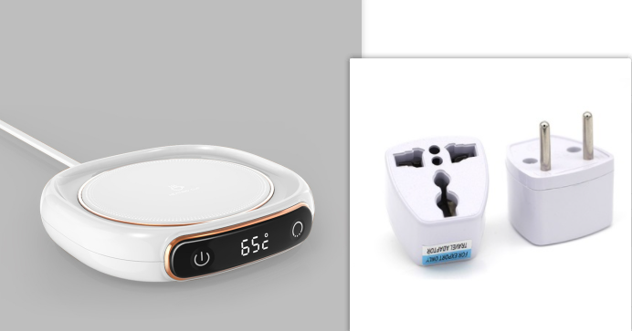 Coffee Mug and Cup Warmer Plate with Digital Temperature Display for Desk Tumbler