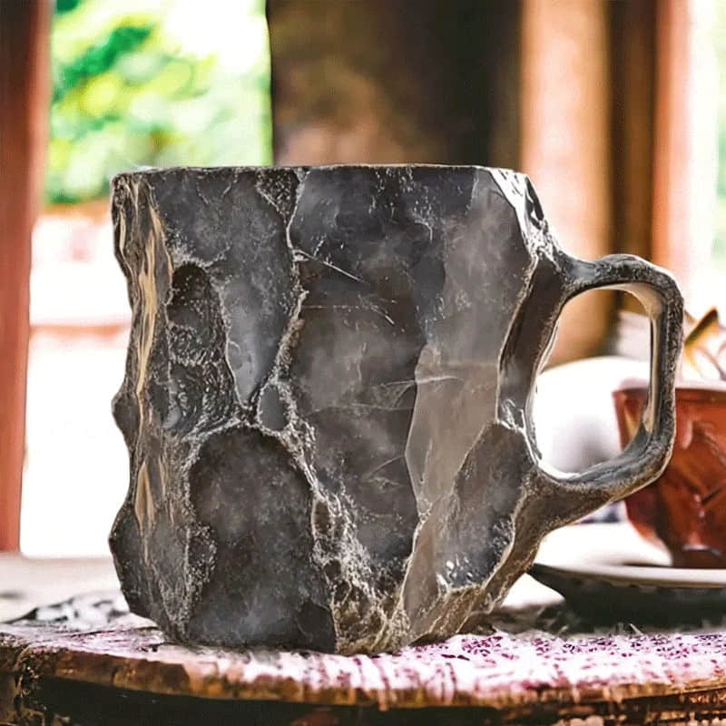 Coffee Mug Crystal Geode Quartz Textured Handle Agate Pattern
