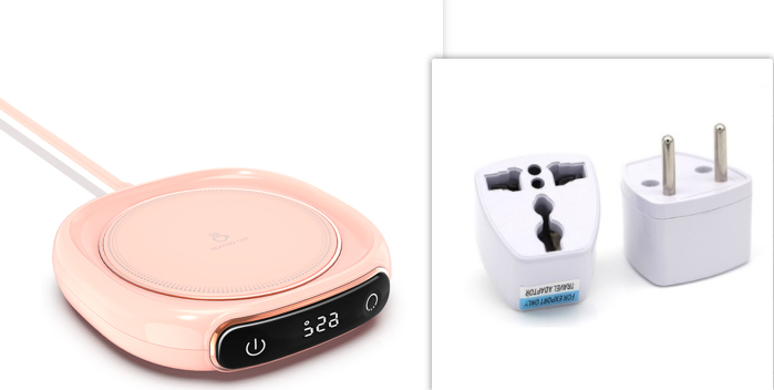Coffee Mug Warmer and Cup with Digital Temperature Display and Heating Plate for Desk