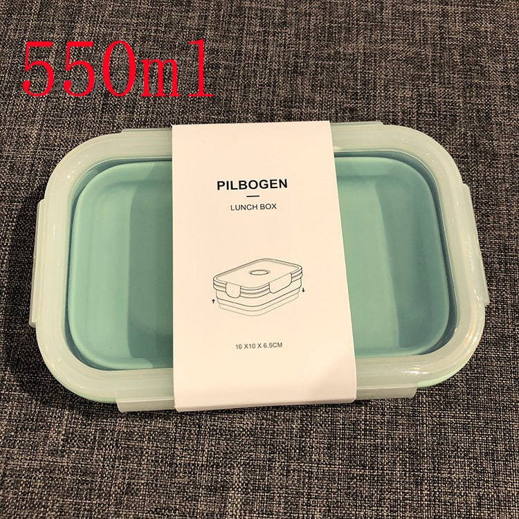 Collapsible Airtight Food Storage Containers with Silicone Lids and Lunch Prep Design