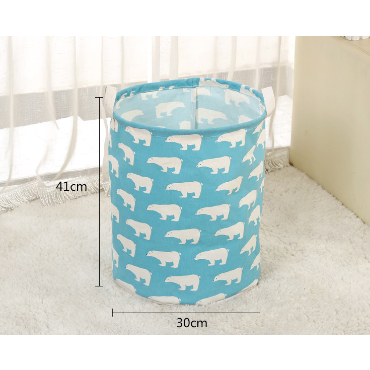 Collapsible Laundry Basket with Handles Foldable Canvas Washing for Bedroom Bathroom Storage