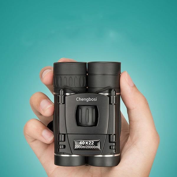 Compact Water Resistant Binoculars with Folding Design and Central Focus Wheel Military
