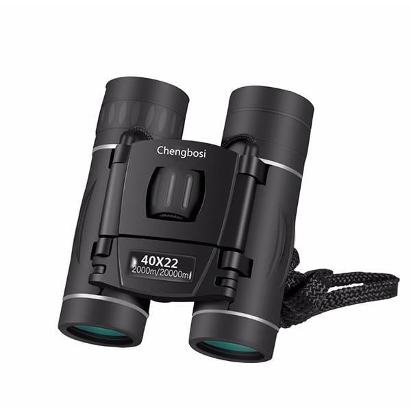 Compact Water Resistant Binoculars with Folding Design and Central Focus Wheel Military