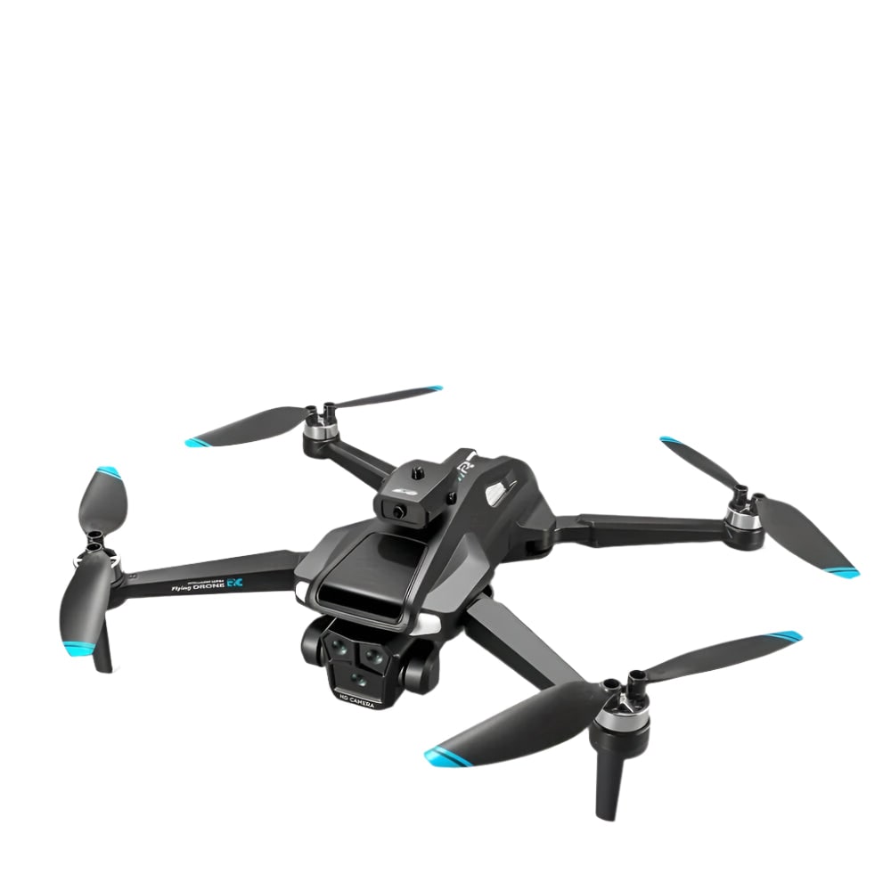 Compact Foldable Camera Drone with Triple Lens and Quadcopter Design for Aerial Photography