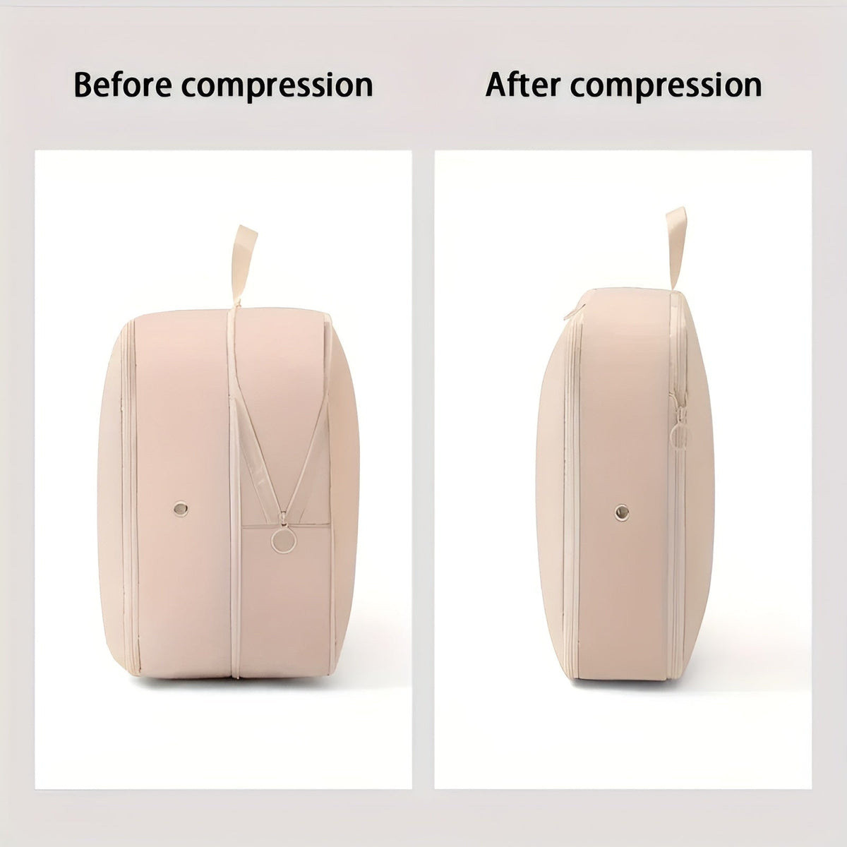 Compression Storage Bag with Zip Lock and Collapsible Design for Clothes and Bedding