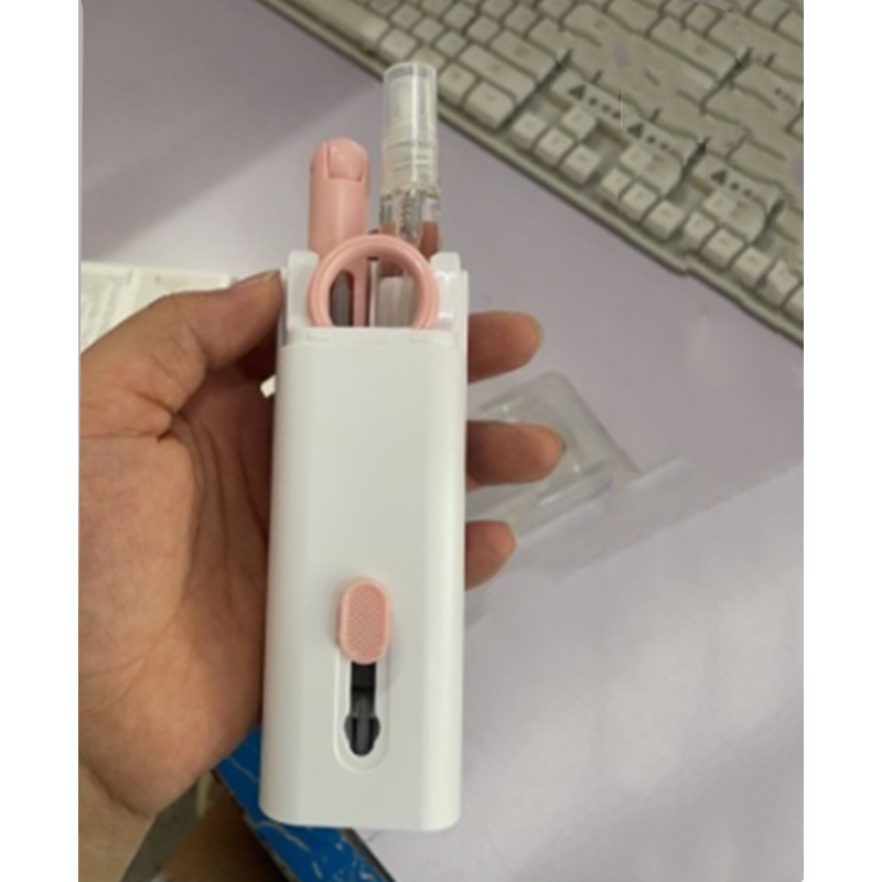 Computer Keyboard Cleaning Kit with Retractable Brush and Microfiber Cloth for Electronics