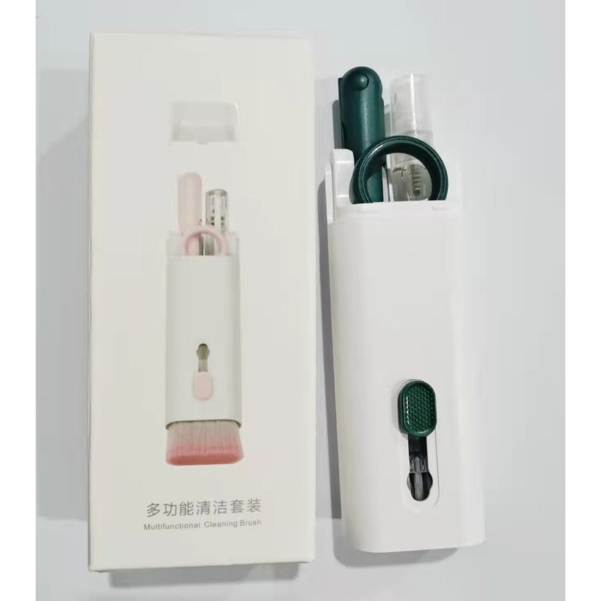 Computer Keyboard Cleaning Kit with Retractable Brush and Microfiber Cloth for Electronics