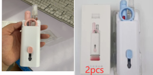 Computer Keyboard Cleaning Kit with Retractable Brush and Microfiber Cloth for Electronics