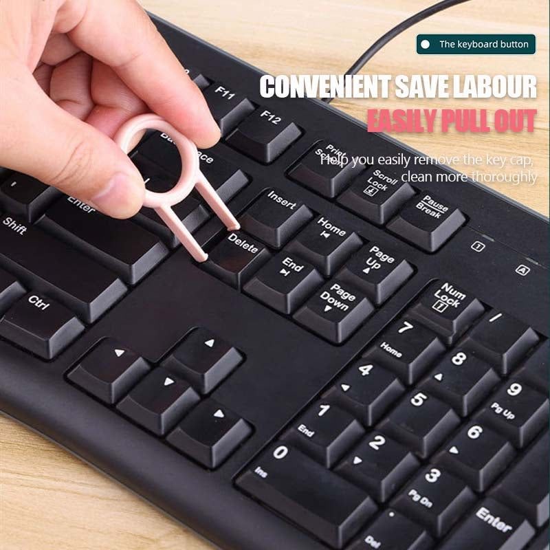 Computer Keyboard Cleaning Kit with Retractable Brush and Microfiber Cloth for Electronics