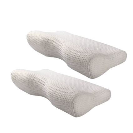 Contour Memory Foam Pillow with Ergonomic Cervical Support and Dual Height Design