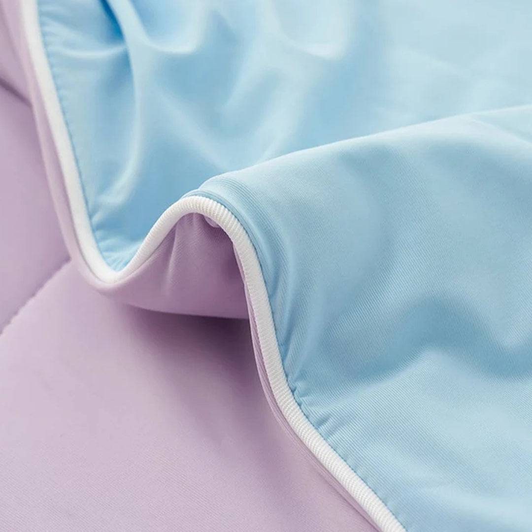 Cooling Blanket Lightweight Reversible Quilted Silky Summer Throw Cool For Hot Sleepers