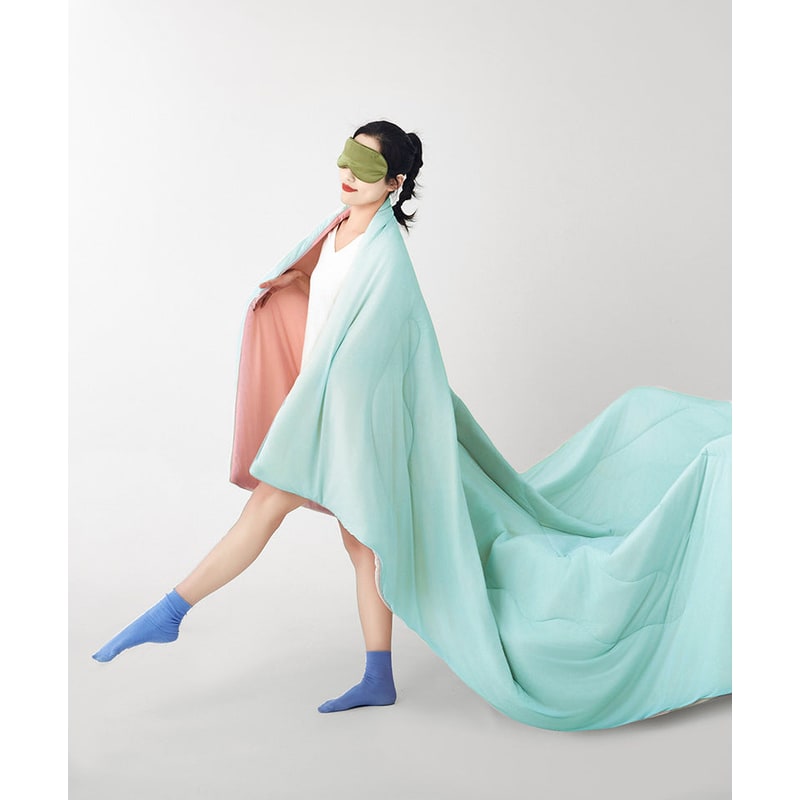 Cooling Blanket Lightweight Reversible Quilted Silky Summer Throw Cool For Hot Sleepers