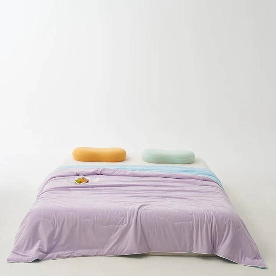 Cooling Blanket Lightweight Reversible Quilted Silky Summer Throw Cool For Hot Sleepers