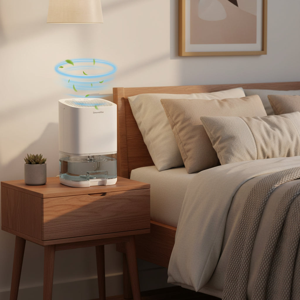 Compact Portable Dehumidifier for Home with Air Filter