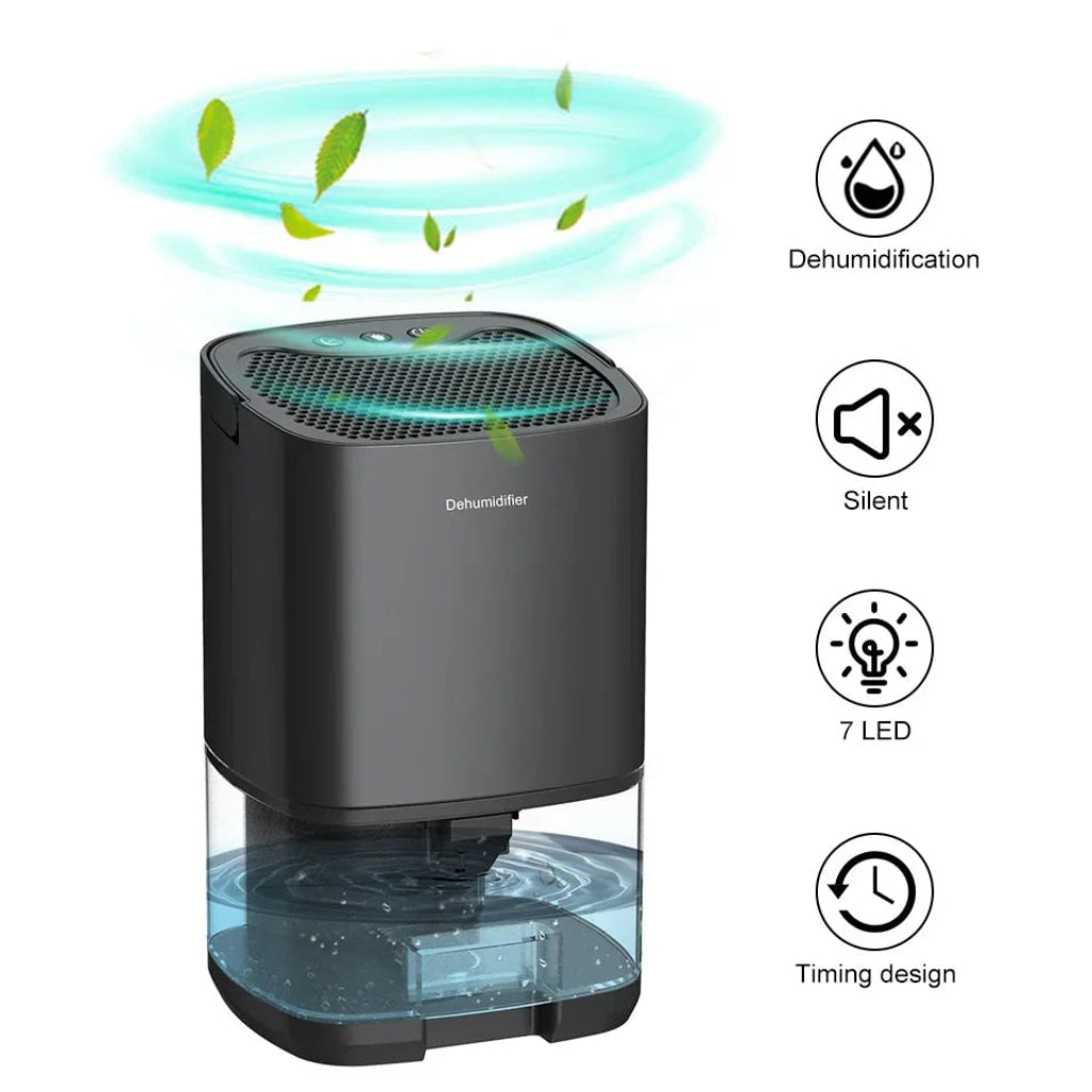Compact Portable Dehumidifier for Home with Air Filter