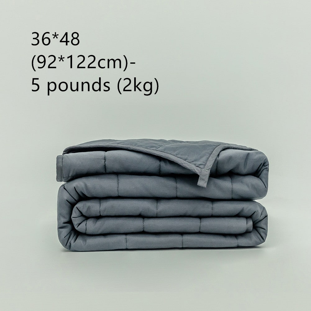 Cooling Weighted Blanket 15 Lb with Quilted Cotton and Glass Beads