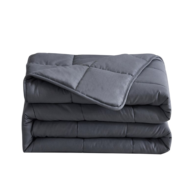 Cooling Weighted Blanket 15 Lb with Quilted Cotton and Glass Beads