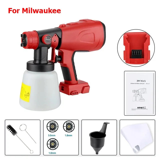 Cordless Electric Handheld Paint Sprayer Portable Adjustable Spray Patterns