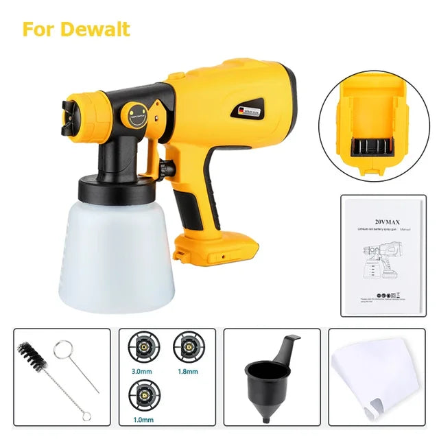 Cordless Electric Handheld Paint Sprayer Portable Adjustable Spray Patterns