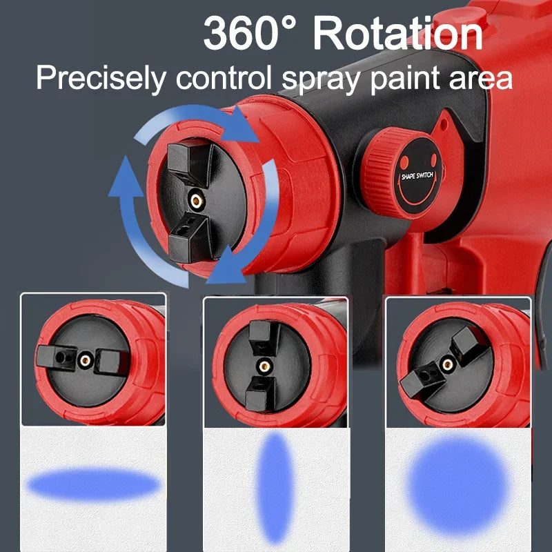 Cordless Electric Handheld Paint Sprayer Portable Adjustable Spray Patterns