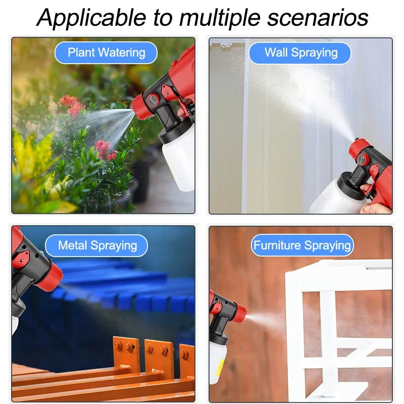 Cordless Electric Handheld Paint Sprayer Portable Adjustable Spray Patterns