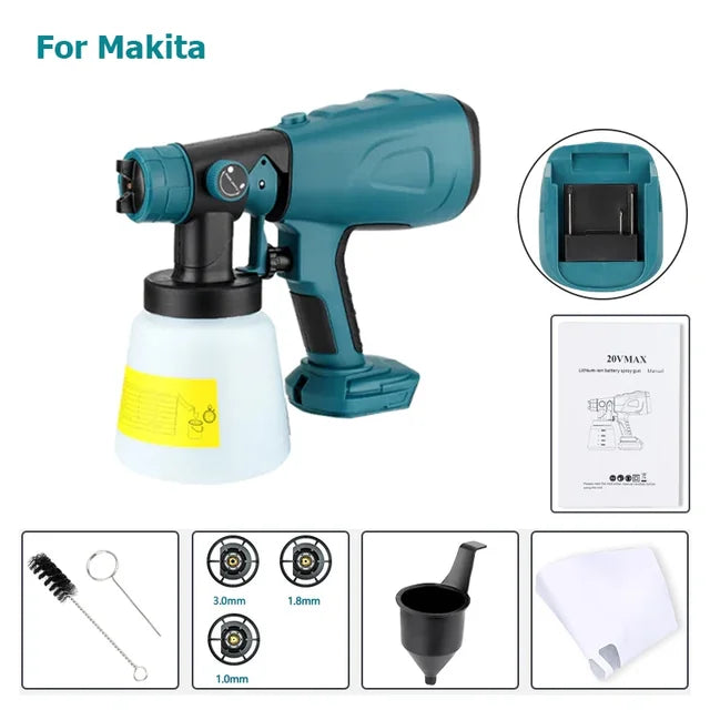 Cordless Electric Handheld Paint Sprayer Portable Adjustable Spray Patterns