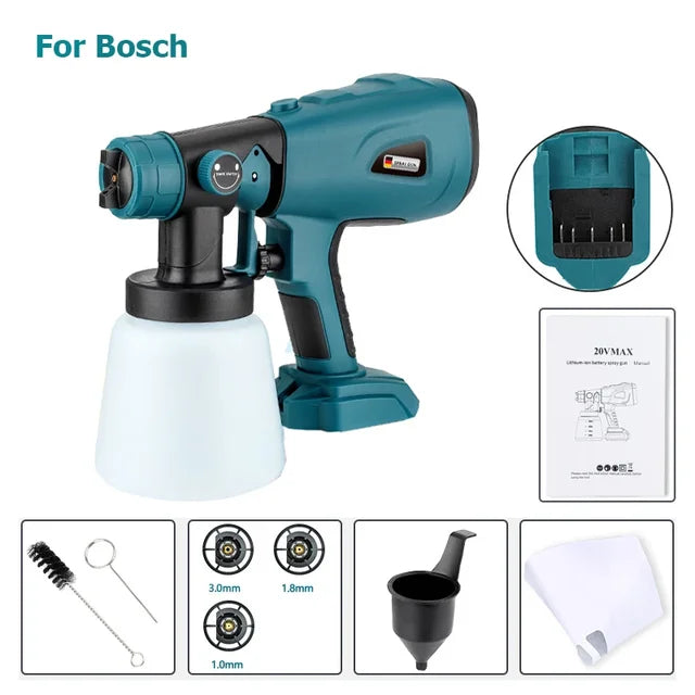 Cordless Electric Handheld Paint Sprayer Portable Adjustable Spray Patterns