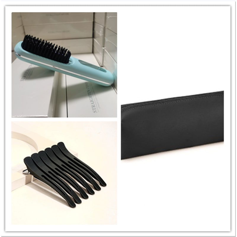 Cordless Hair Straightener Brush with Portable Wireless Design and Digital Temperature Display